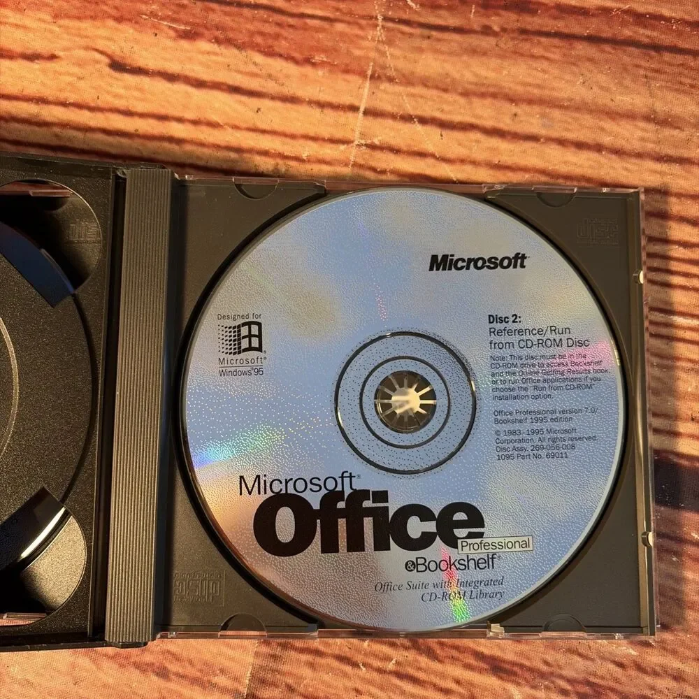 Microsoft Office 95 Professional 7.0 Access 95 PC 2CD Win95/98/Me/XP